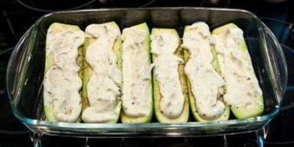 Шаг 1: кабачков, запеченных в духовке со сметаной