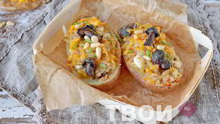 Рецепт Картофеля, фаршированного грибами