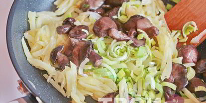 Шаг 2: картофеля, фаршированного грибами