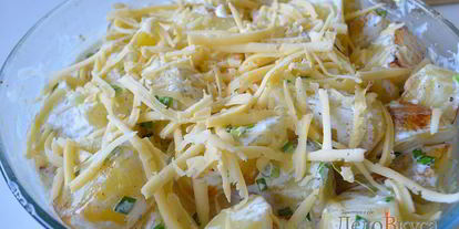 Шаг 5: картошки в духовке запеченная с сыром и сливками