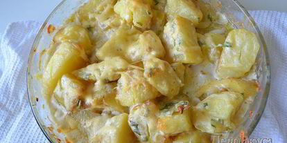 Шаг 6: картошки в духовке запеченная с сыром и сливками