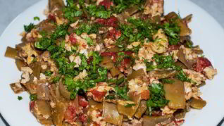 Рецепт Лобио из стручковой фасоли с яйцом