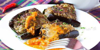 Шаг 12: меланзаны рипьено с томатным соусом — фаршированных баклажанов