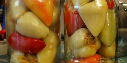 Шаг 6: перца фаршированного баклажанами в томате