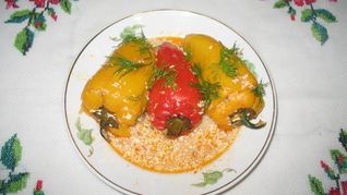 Рецепт Перца, фаршированного гречкой и овощами