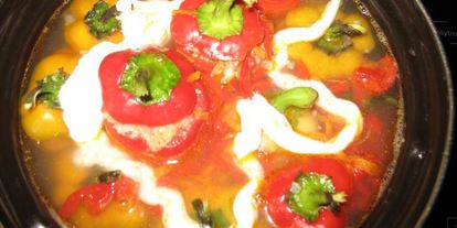 Шаг 5: перца, фаршированного гречкой и овощами