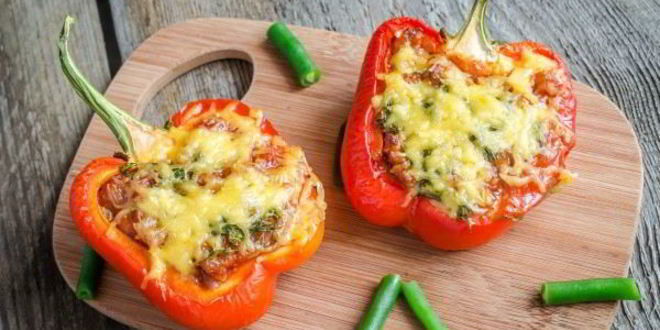 Рецепт перца, фаршированного грибами и овощами