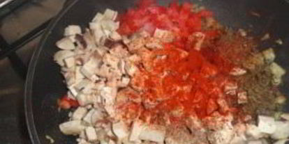 Шаг 3: перца, фаршированного грибами и овощами