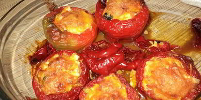 Шаг 5: перца, фаршированного крабовыми палочками