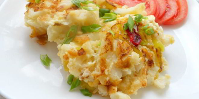 Рецепт цветной капусты с яйцами на сковороде