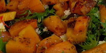 Шаг 8: запеченной тыквы с оливками и фетой