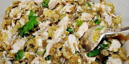 Шаг 5: запеченных баклажанов, фаршированных курицей