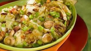 Рецепт Жареной капусты с грибами и беконом