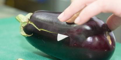 Шаг 1: баклажанов с куриной печенью и овощами