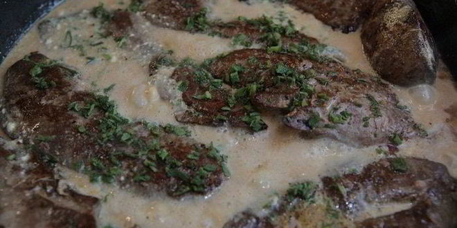 Рецепт говяжьей печени с шалфеем