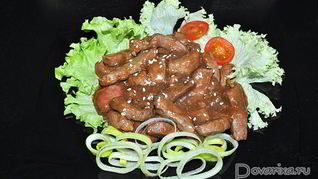 Рецепт Говяжьей печени терияки