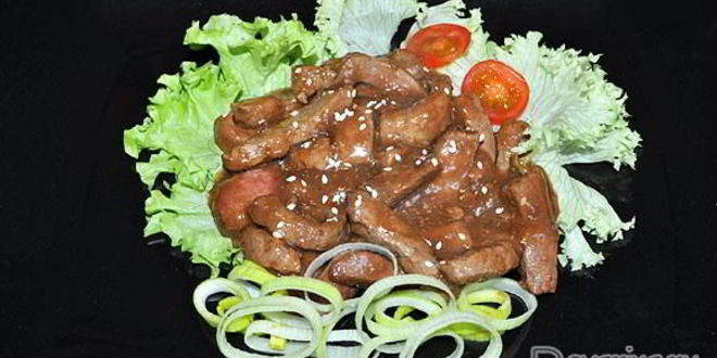 Рецепт говяжьей печени терияки