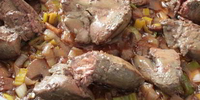 Шаг 3: куриной печени с брокколи и грибами