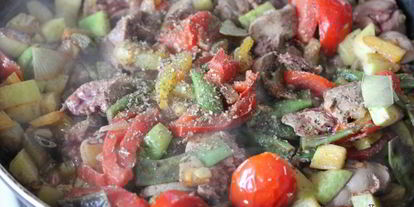 Шаг 5: куриной печени с осенними овощами