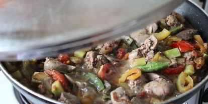 Шаг 7: куриной печени с осенними овощами