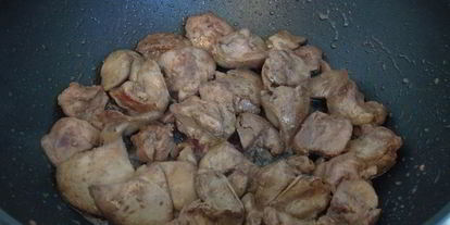 Шаг 3: куриной печени с тыквой и яблоками