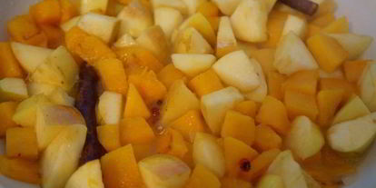 Шаг 5: куриной печени с тыквой и яблоками