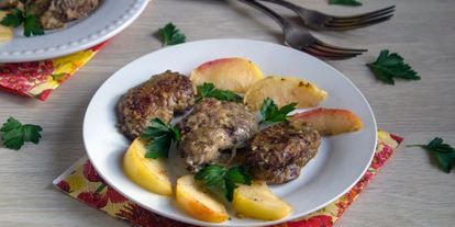 Шаг 13: куриной печени с яблоками