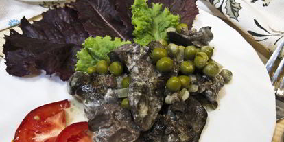 Шаг 8: куриной печени с зеленым горошком