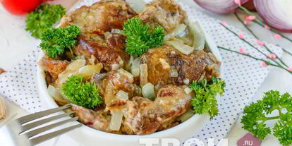 Шаг 6: куриной печени, жареной с луком