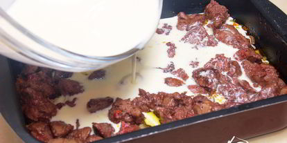 Шаг 4: куриной печенки в омлете