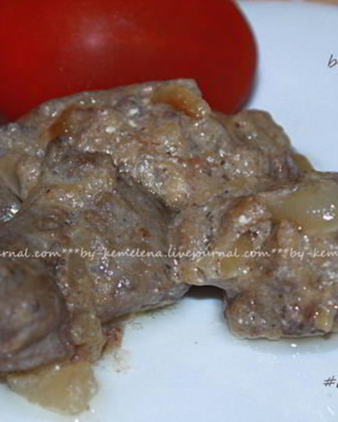 Рецепт нежнейшей печени в сметанно-винном соусе