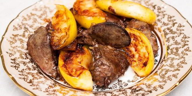 Рецепт Печени индейки с яблоками