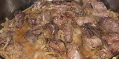 Шаг 3: печени индейки с яблоками