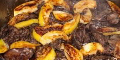 Шаг 6: печени индейки с яблоками