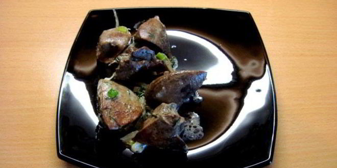 Рецепт печени индейки в сливках