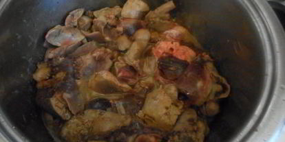 Шаг 2: печени кролика в сливочном соусе