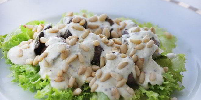 Рецепт печени с кедровыми орешками