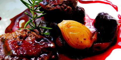 Шаг 2: печени с вишней и розмарином