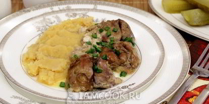 Шаг 8: печени тушеной в сметане в мультиварке