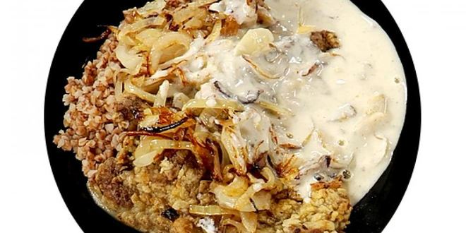 Рецепт печенки с гречкой