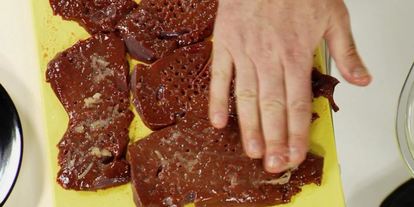 Шаг 2: печенки с гречкой