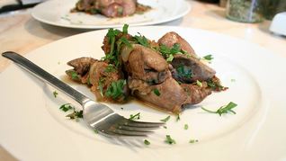 Рецепт Утиной печени с луком