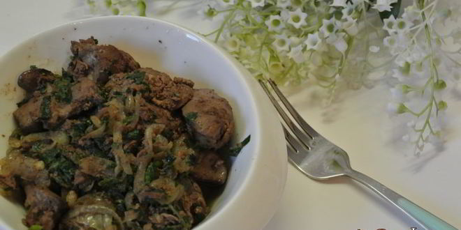 Рецепт Жареной куриной печени с кинзой