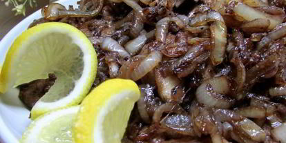 Шаг 9: жареной куриной печени с луком