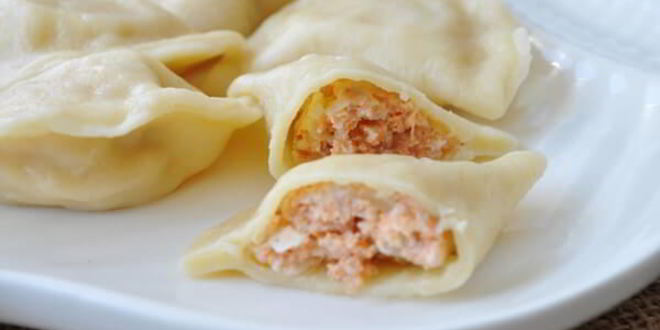 Рецепт пельменей с лососем