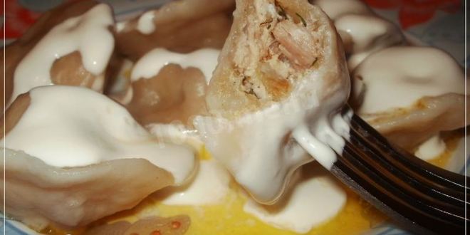 Рецепт Свиных пельменей с начинкой из отварного мяса