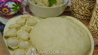 Рецепт Теста для пельменей с полбяной мукой на воде