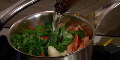 Шаг 3: плова из бурого риса с креветками