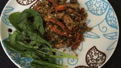 Рецепт Плова из цельнозернового риса и шпината