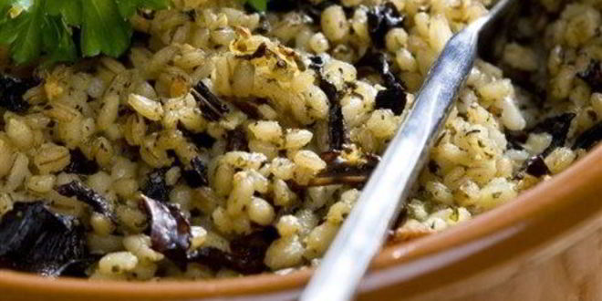 Рецепт плова из ячменя с грибами